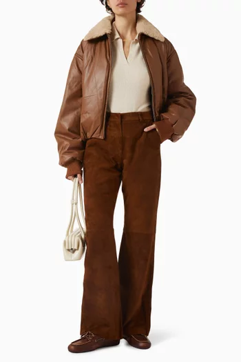 Striped Polo Sweater in Cashmere-blend