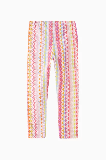 Chevron Leggings in Jersey