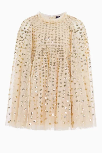 Raindrop Cape Dress
