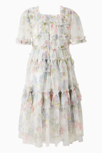Hydrangea-print Dress