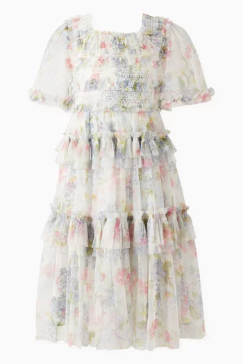 Hydrangea-print Dress