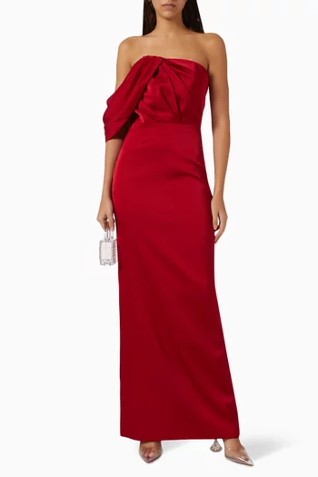 Asymmetrical Bodice Gown