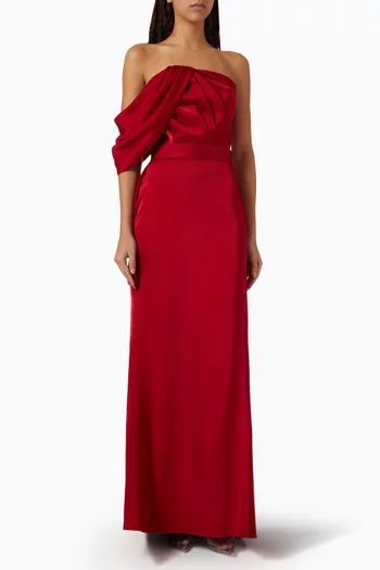 Asymmetrical Bodice Gown