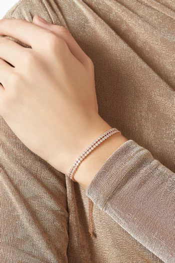 Matrix Double-row Bracelet in Rose Gold-tone Metal