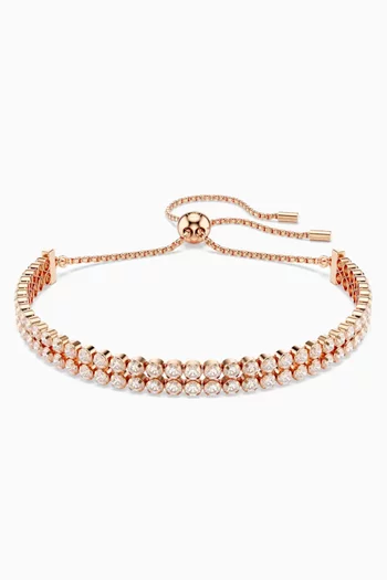 Matrix Double-row Bracelet in Rose Gold-tone Metal