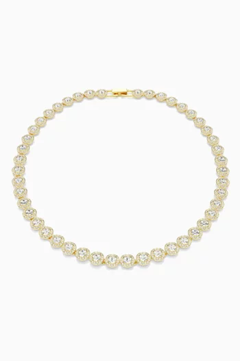 Una Angelic Tennis Necklace in Gold-tone Metal