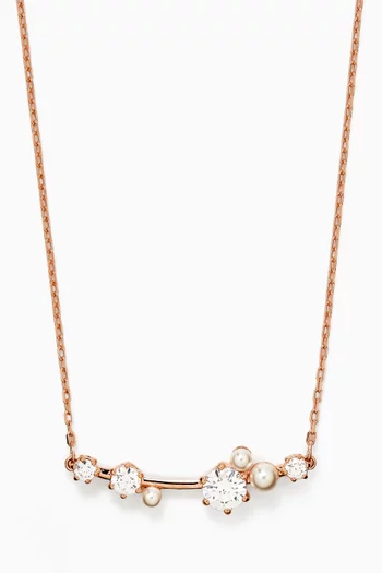 Constella Bar Necklace in Rose Gold-plated Metal