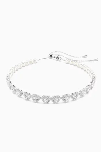 x Ariana Grande Heart Choker Necklace in Rhodium-plated Metal