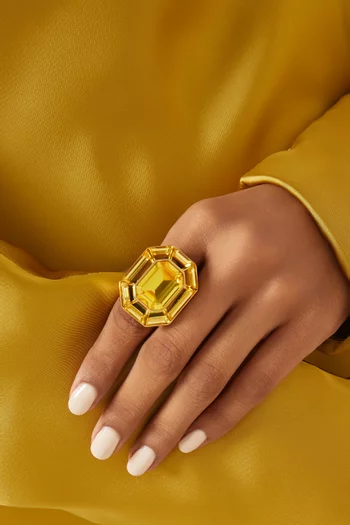 Lucent Crystal Cocktail Ring