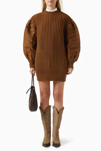 Ottuso Rib Mini Dress in Virgin Wool