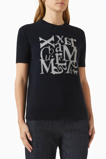 Felicia Logo Sweater in Wool Blend