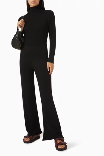 Delicash Flared Pants in Cashmere & Silk