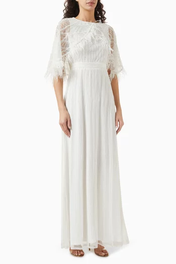 Beaded Cape Gown