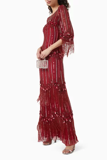 Floral-embellished Gown