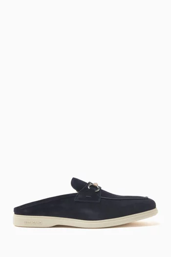 Berto Logo-plaque Mules in Suede
