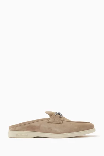 Berto Logo-plaque Mules in Suede