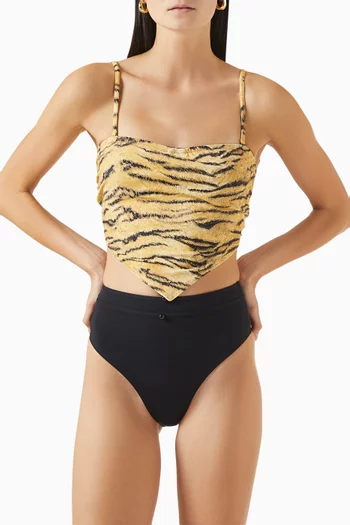 بلوزة بنمط وشاح إيكونيل مطاطي