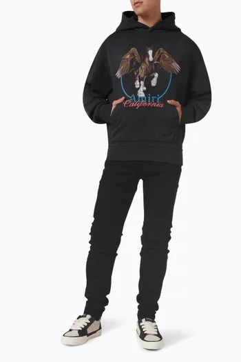 Vintage Wash Pegasus Hoodie in Cotton
