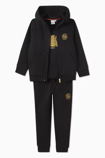 Embroidered-motif Zip Hoodie
