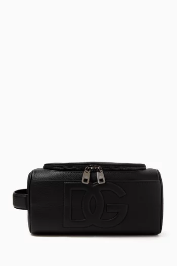 DG Toiletry Bag in Deerskin-print Calfskin