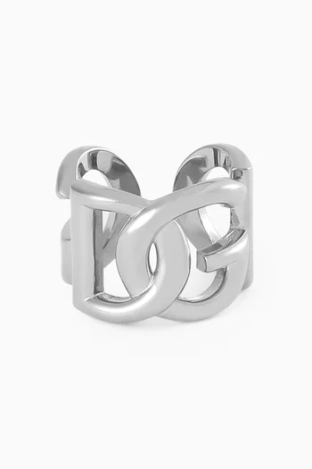 Chunky Logo Ring in Brass