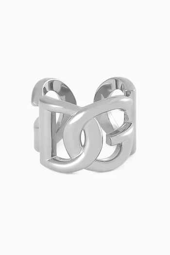 Chunky Logo Ring in Brass