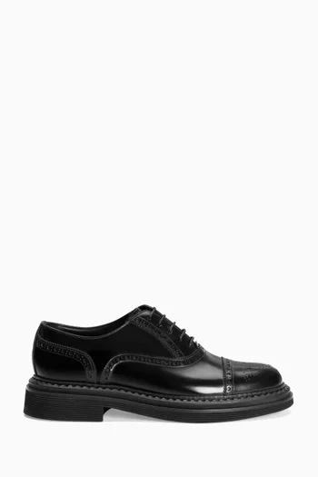 Francesina Derby Shoes in Calfskin Leather