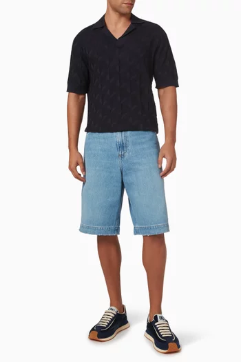 Knitted Polo Shirt in Silk