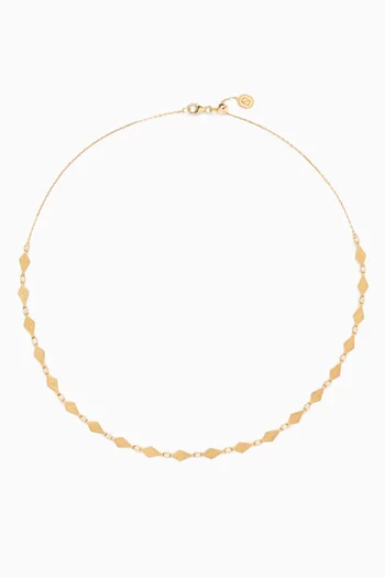 Mosaic Sandblast Diamond Necklace in 18kt Gold