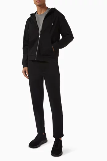 Zip Hoodie in Nylon-blend