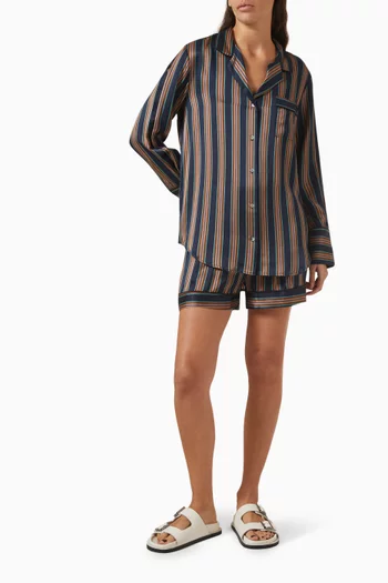 Paris Pyjama Shirt in Silk-charmeuse