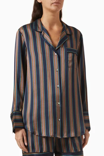 Paris Pyjama Shirt in Silk-charmeuse