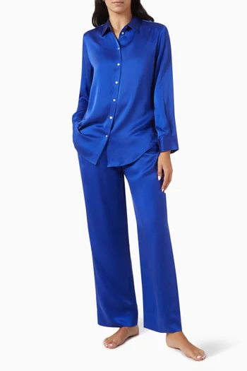 London Pyjama Top in Silk