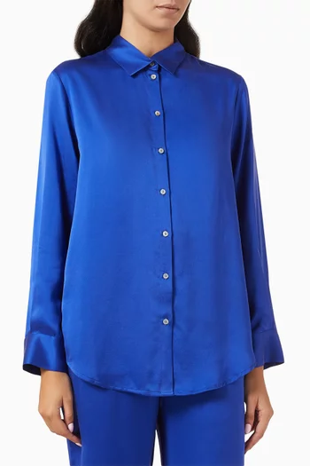 London Pyjama Top in Silk