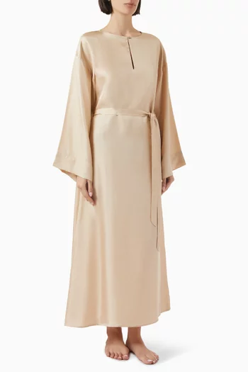 Fina Maxi Dress in Silk-twill