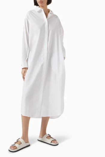 Allegra Midi Shirt Dress in Organic-cotton