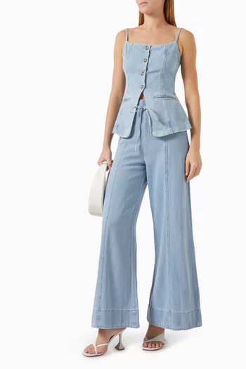 Ellsworth Tailored Top in Denim
