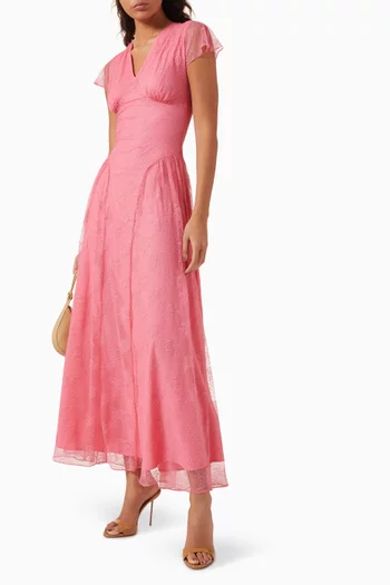 V-neck Maxi Dress in Lace