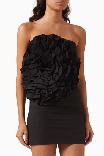 Big Flower Mini Dress in Cotton