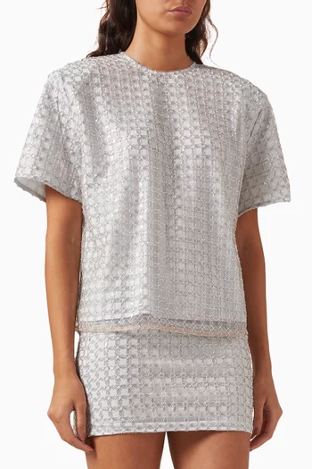 Beaded Oversized Top