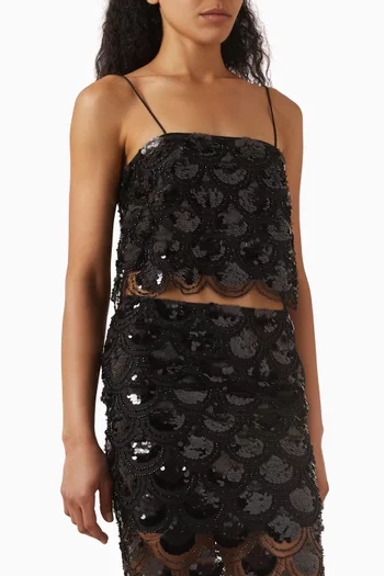 Sequin Crop Top