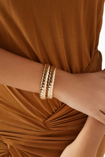 طقم أساور كوبرا بتصميم كبير، قطعتان