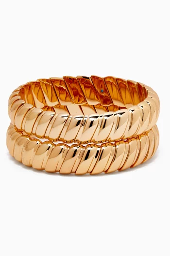 طقم أساور كوبرا بتصميم كبير، قطعتان