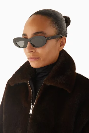 Rectangular 3 Dots Sunglasses in Acetate