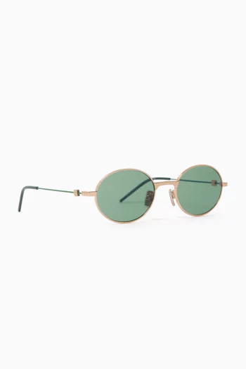 GV Speed Round Sunglasses in Metal