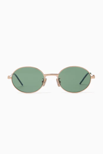 GV Speed Round Sunglasses in Metal