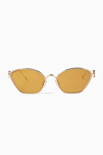 Anagram Cat-eye Sunglasses in Metal