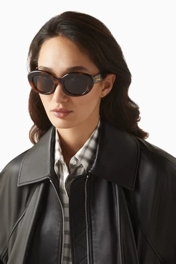 Dawn Oval Sunglasses in Acetate