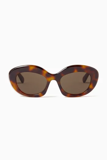 Dawn Oval Sunglasses in Acetate