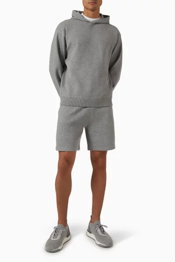 Drawstring Sweat Shorts in Viscose-blend